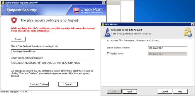 vpn checkpoint endpoint security