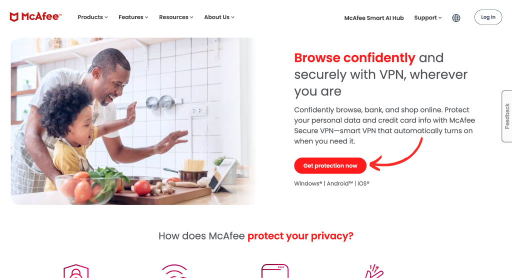 mcafee vpn for android