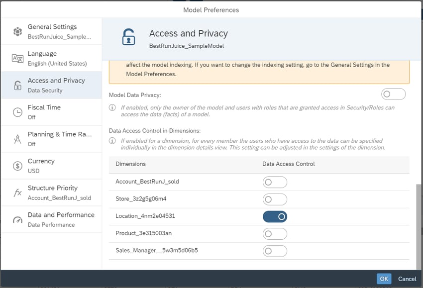 sap analytics cloud data access control